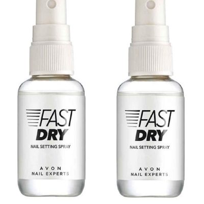 Pack of 2 Avon Nail Experts Fast Dry Nail Setting Spray - 60 seconds to touch dry - 2 x 50ml