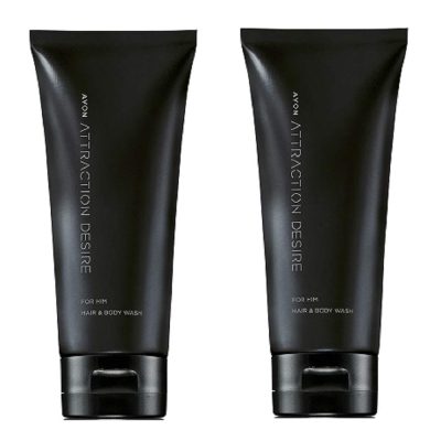 Pack of 2 Attraction Desire for him hair and body wash 2 x 200ml by Avon