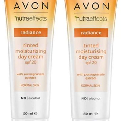 Pack of 2 Avon Nutraeffects Radiance Tinted Facial Day Moisturising Cream SPF20 for normal skin, 100.0 millilitre, 120.0 grams