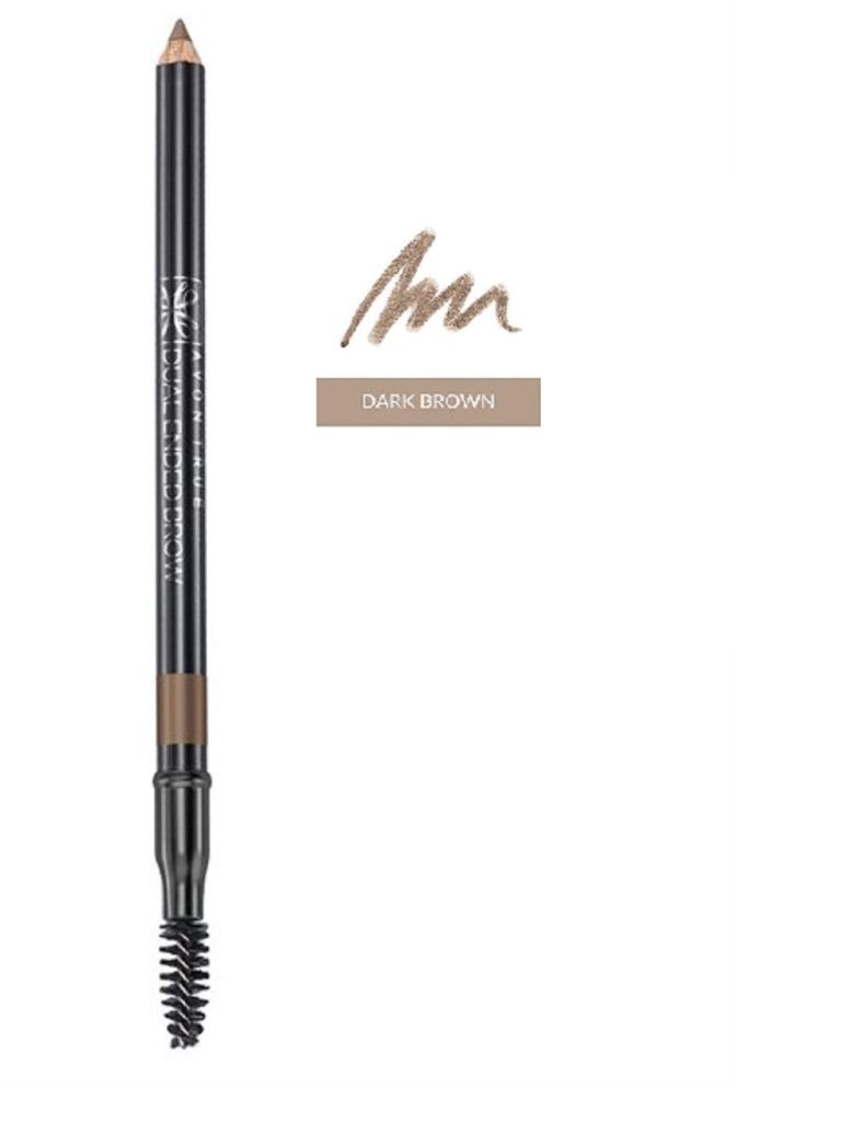 Avon True Dual-Ended Brow Pencil with spoodle - Dark Brown 1.14g