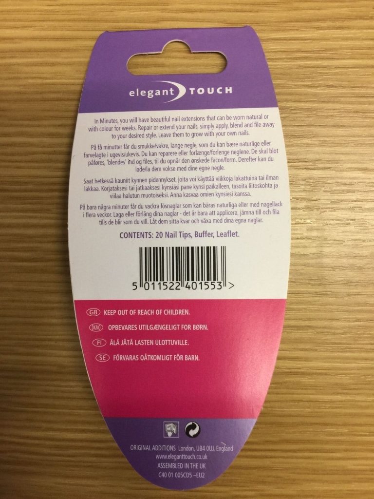 ELEGANT TOUCH NARROW-MEDIUM NATURAL LOOK NAIL TIPS