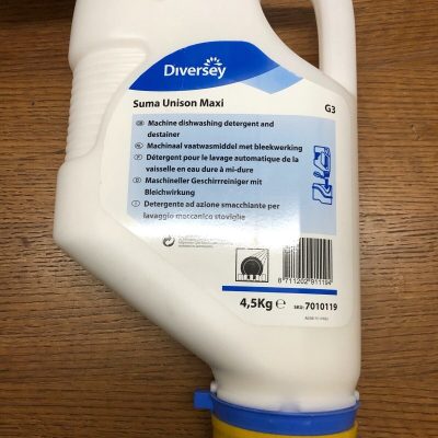 Johnson Diversey Suma Unison Maxi G3 Dishwasher Detergent and Destainer 4.5kg