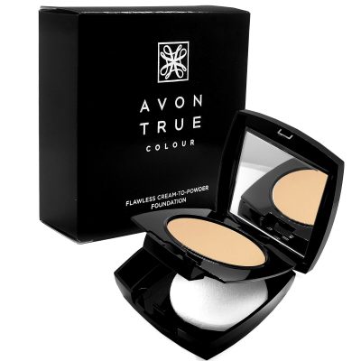 AVON TRUE FLAWLESS ULTRAMATT CREAM TO POWDER FOUNDATION MAPLE
