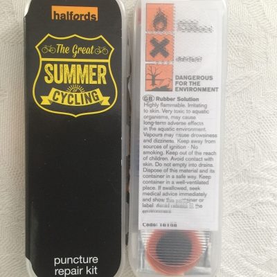 HALFORDS THE GREAT SUMMER CYCLING PUNCTURE KIT FOR BICYCLES