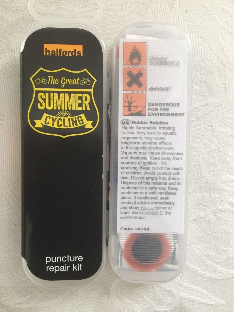 HALFORDS THE GREAT SUMMER CYCLING PUNCTURE KIT FOR BICYCLES