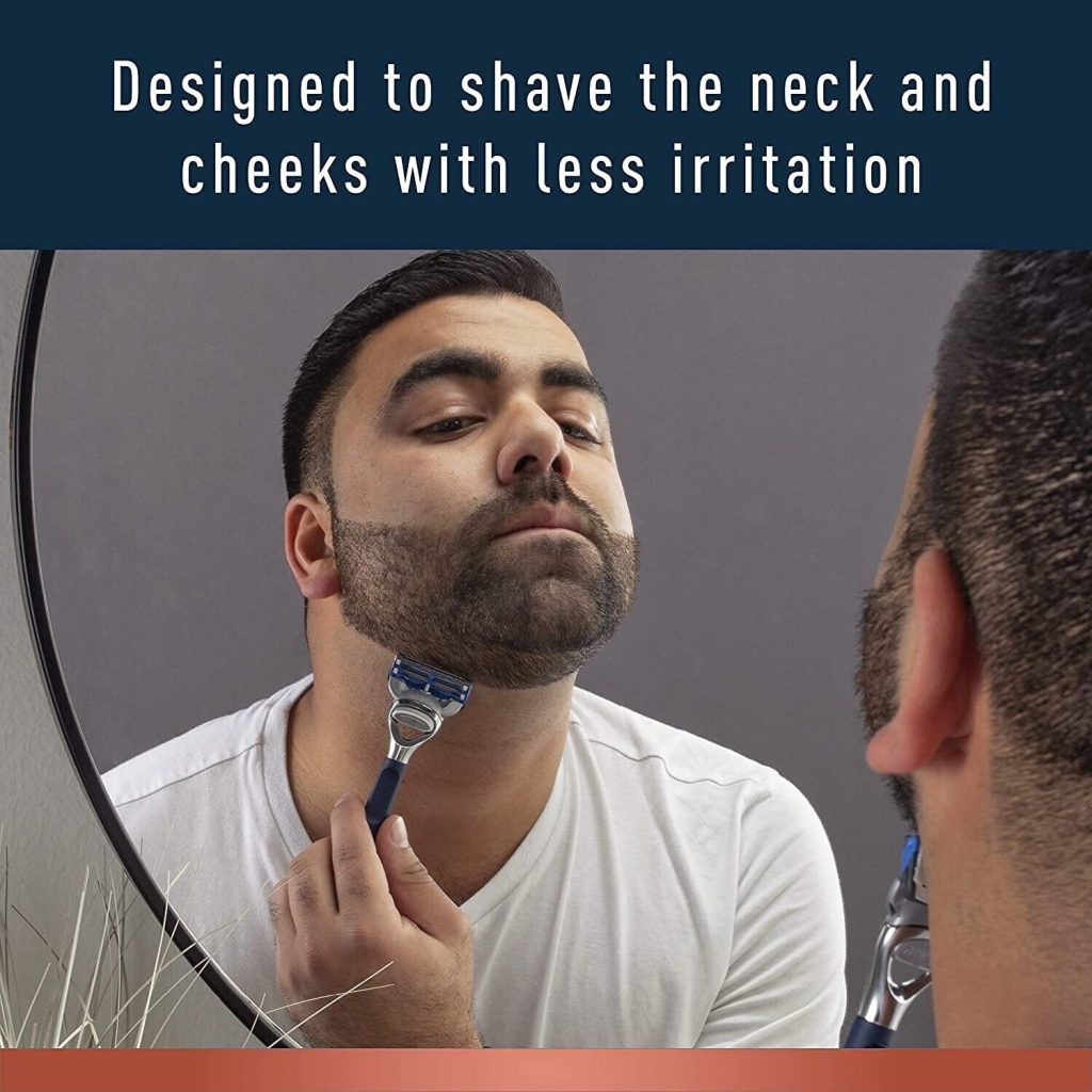 King C. Gillette Beard Grooming Kit for Men, Edging Razor + 3 Razor Blade Refill