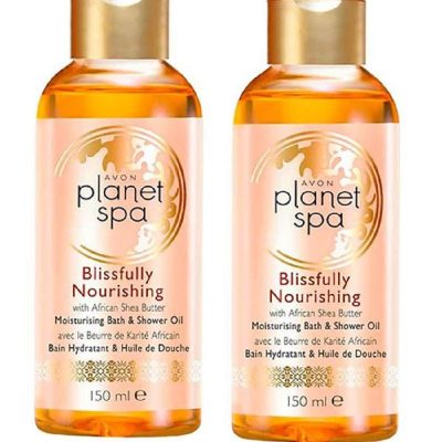 Pack of 2 Planet Spa Blissfully Moisturising Bath and Shower Oil with African Shea Butter – 2 x 150ml by Avon