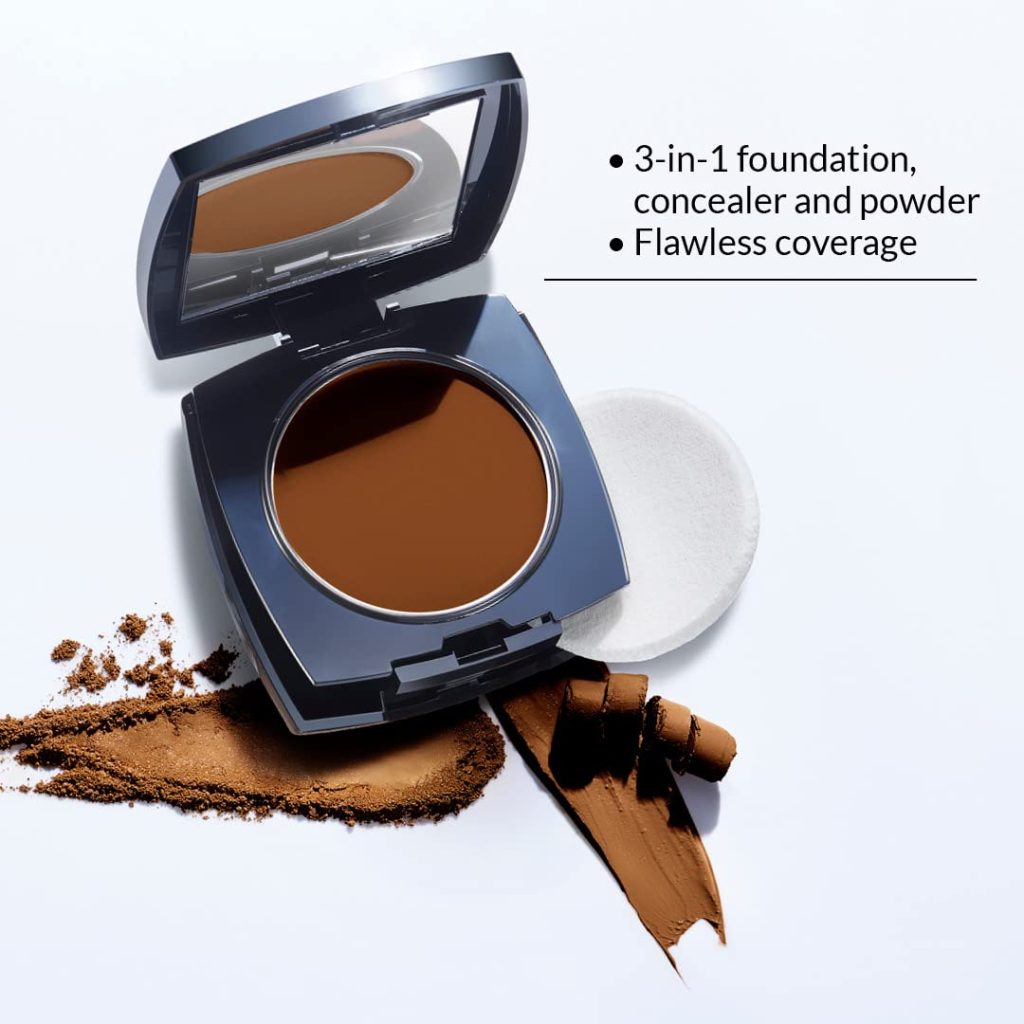 Avon True Flawless Cream To Powder Compact 3-in-1 Concealer Foundation & - Blue IQ Colour Technology