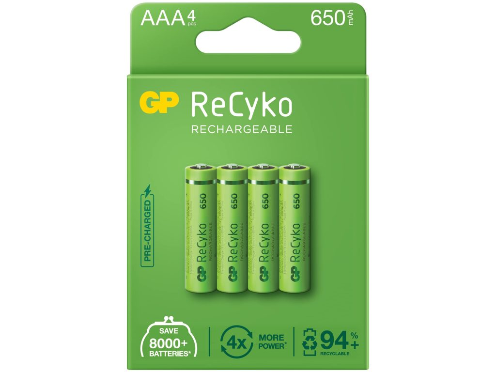 GP Batteries EkoPower NiMH AAA Batteries (Pack of 4)