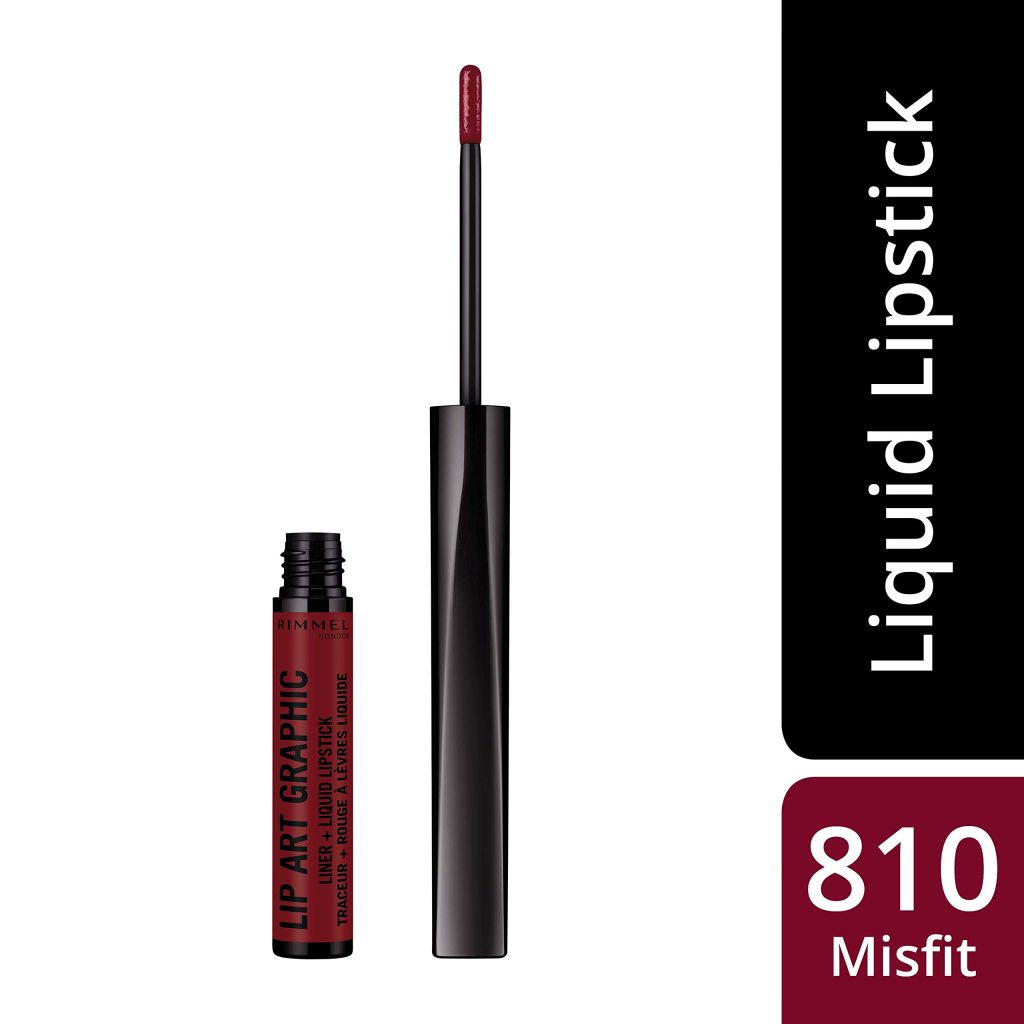 Rimmel london lip art graphic liner&liquid lipstick 810 be free