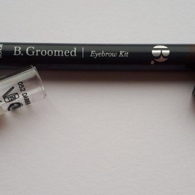 B. Groomed All In One Eyebrow Kit - Pencil, Brow Wax & Brush in Dark Brown