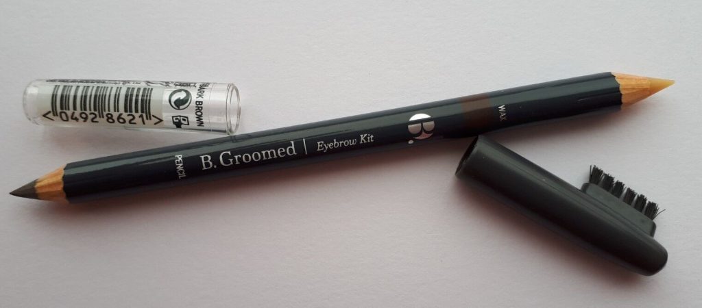 B. Groomed All In One Eyebrow Kit - Pencil, Brow Wax & Brush in Dark Brown
