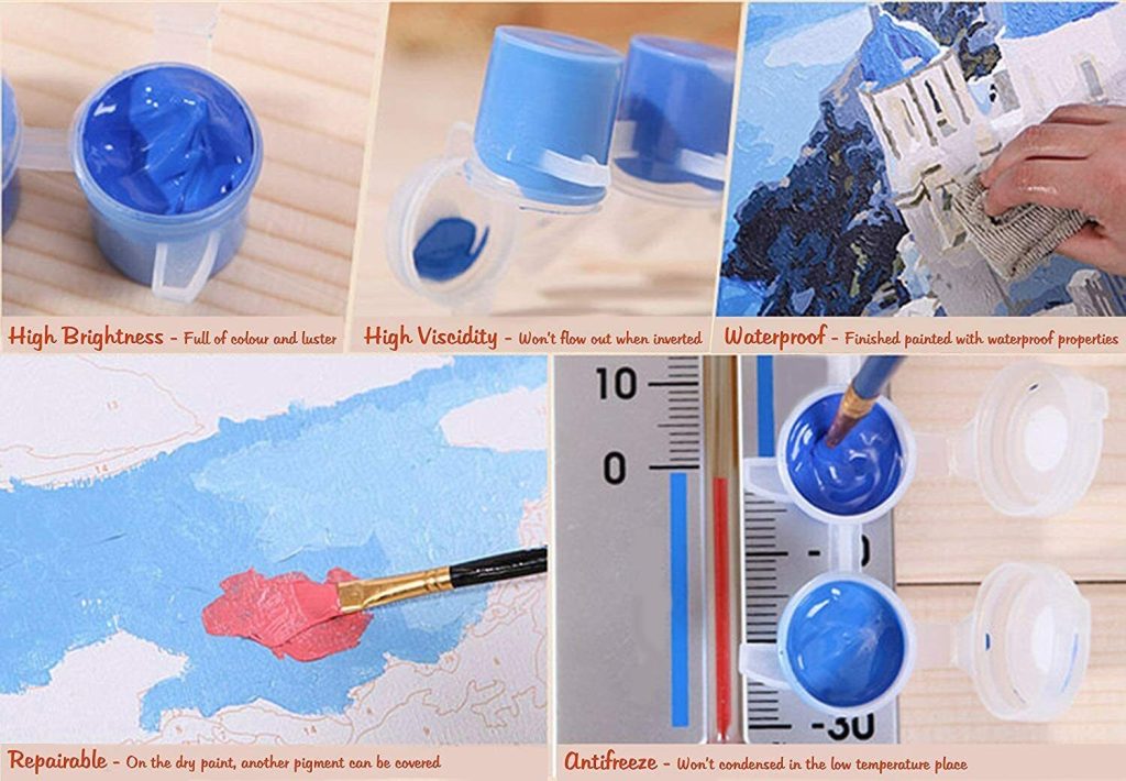 Fuumuui Paint by Number Kits, DIY Digital Canvas Oil Painting Gift for Kids, Stu