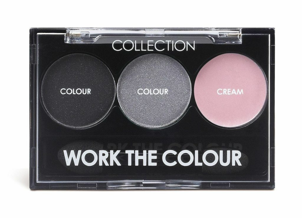 Collection 2000 SMOKE SCREEN Work The Colour Eye Shadow Trio Palette Black