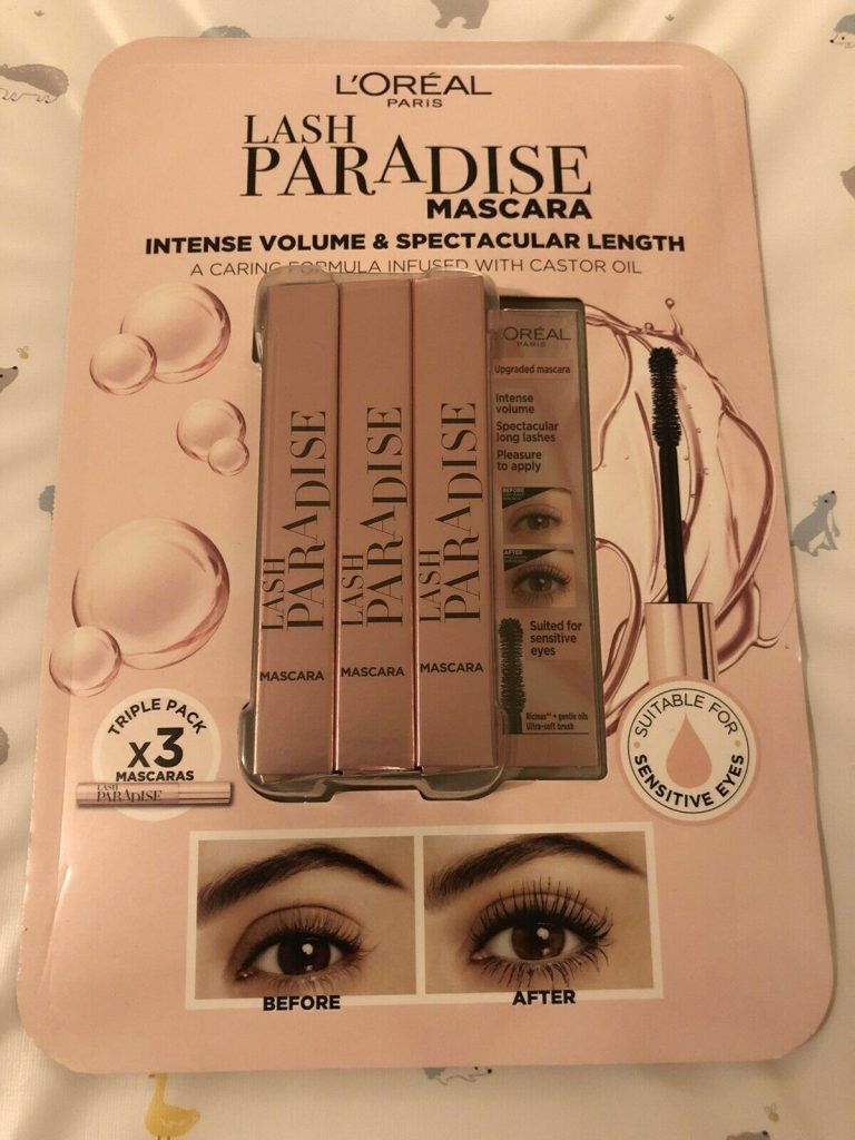 L'Oreal Lash Paradise Black Mascara Upgraded Pack. 3 x 6.4ml