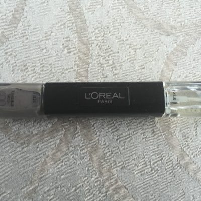 L'OREAL PARIS 002 GRIS ETERNEL. NAIL POLISH STEP1 AND STEP 2