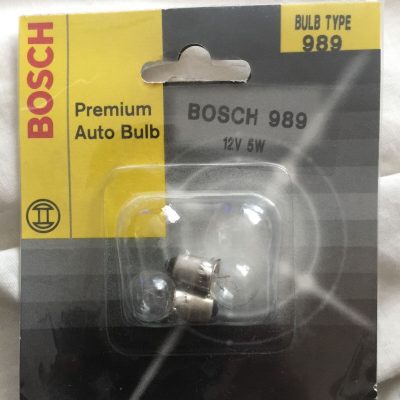 BOSCH PREMIUM AUTO BULB 989 TWIN PACK 12V 5W