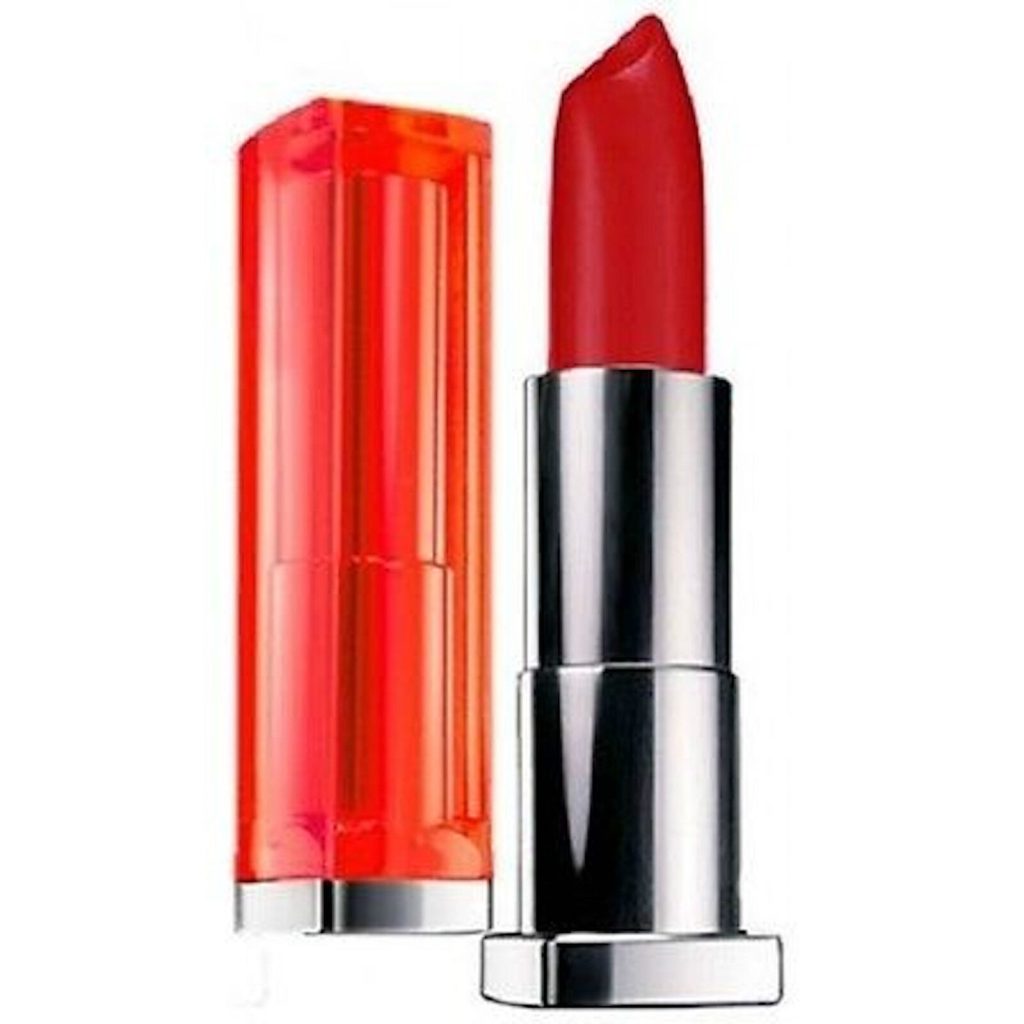 MAYBELLINE COLOR SENSATIONAL LIPSTICK NO 916 NEON RED NEW GREAT COLOUR