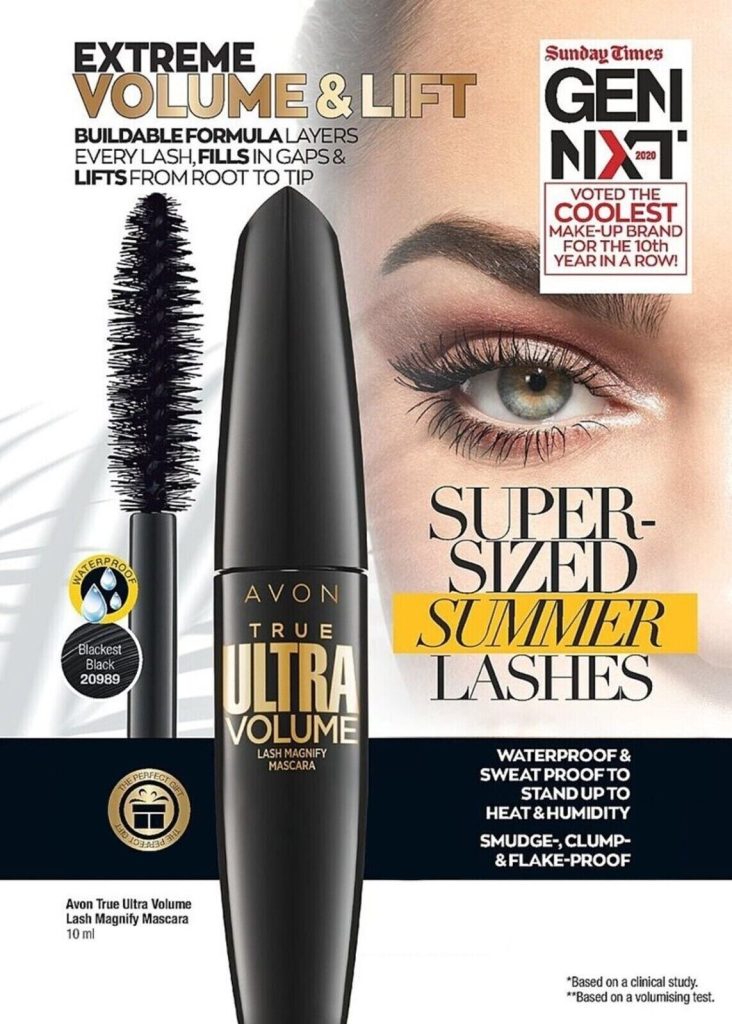 GENUINE AVON TRUE ULTRA VOLUME LASH MAGNIFY MASCARA UK MAKEUP (BLACKEST BLACK)